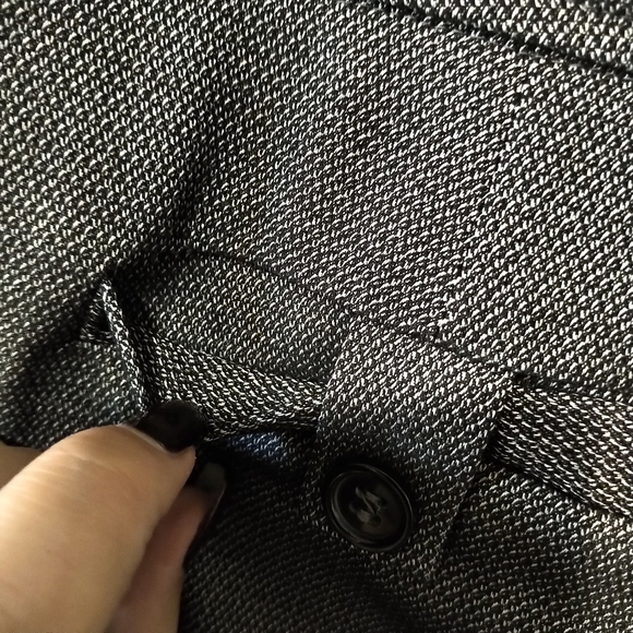 NWT 18 Cleo Wide straight leg dress pant trouser tweed black gray print - Picture 2 of 7